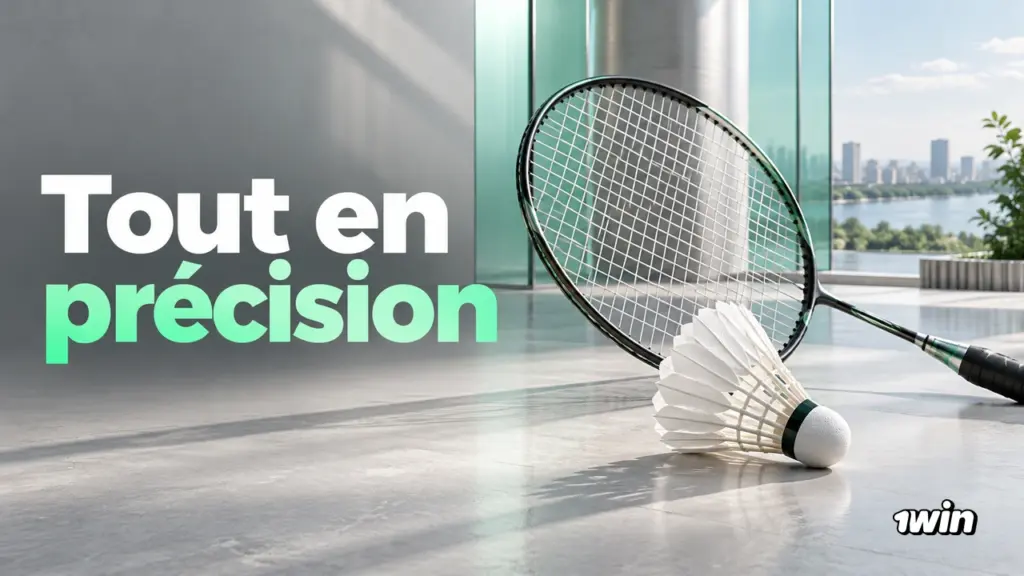Raquette et volant de badminton dans un intérieur clair